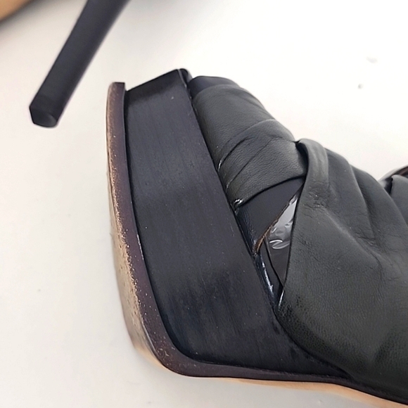 Fendi Zucca FF Logo OLIVE GREEN/BLACK Lambskin Leather Platform Bootie Sz EU 39 - Picture 11 of 12